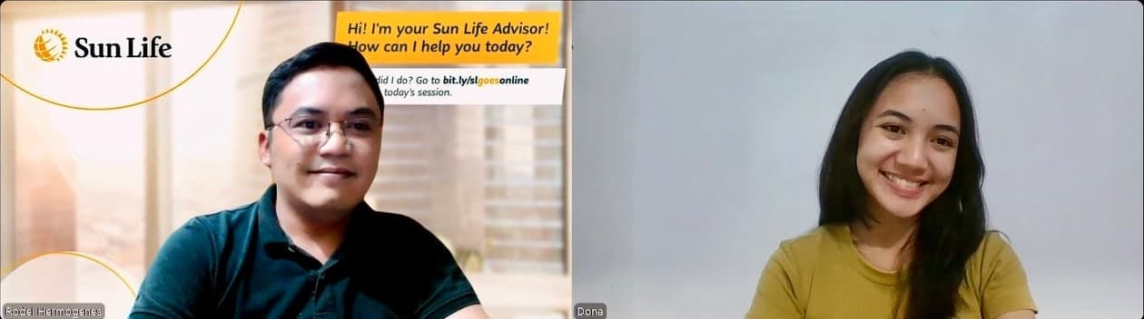 Rodel Hermogenes running a financial planning consultation with a client over Zoom